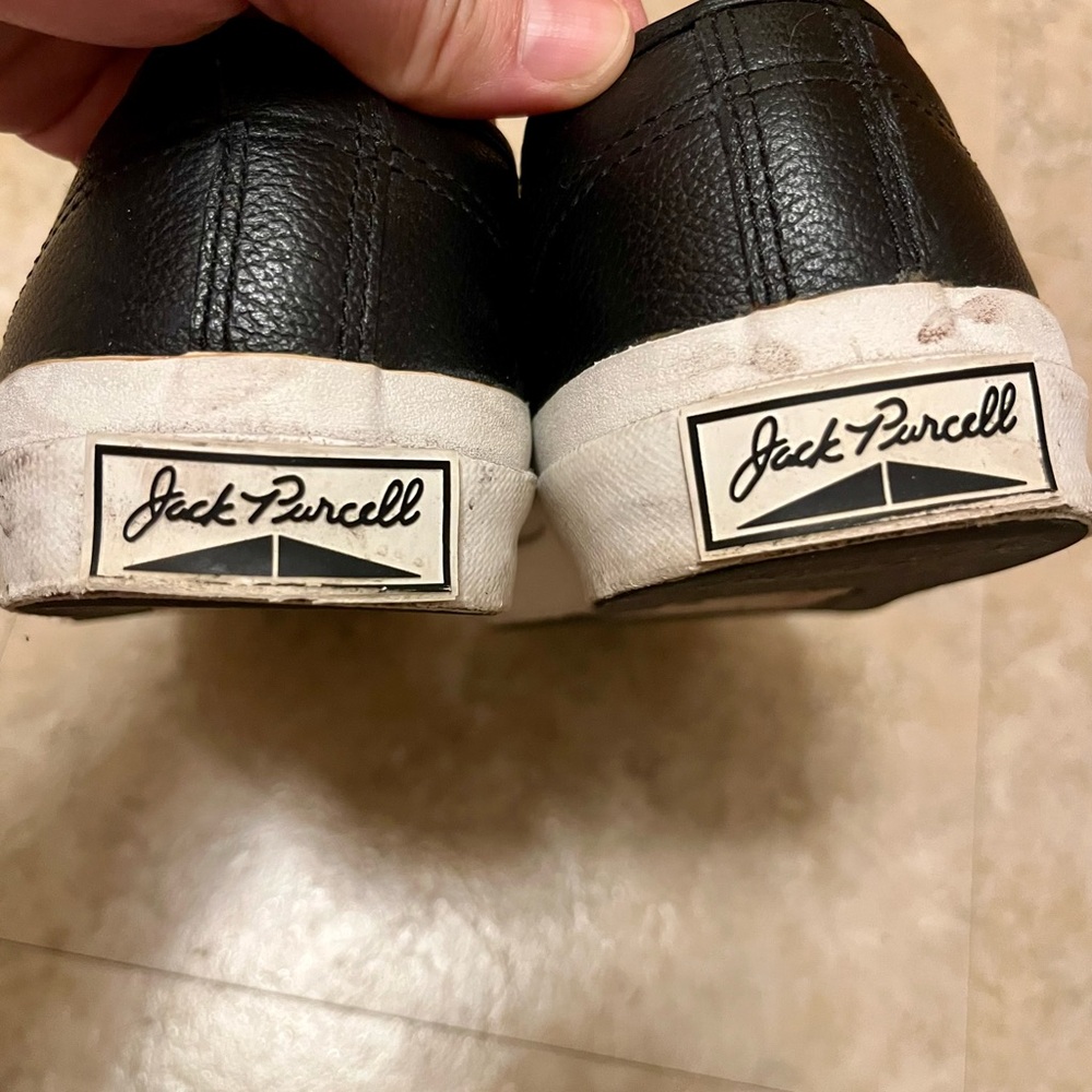 Converse Jack Purcell Black and White Sneakers - Picture 5 of 15